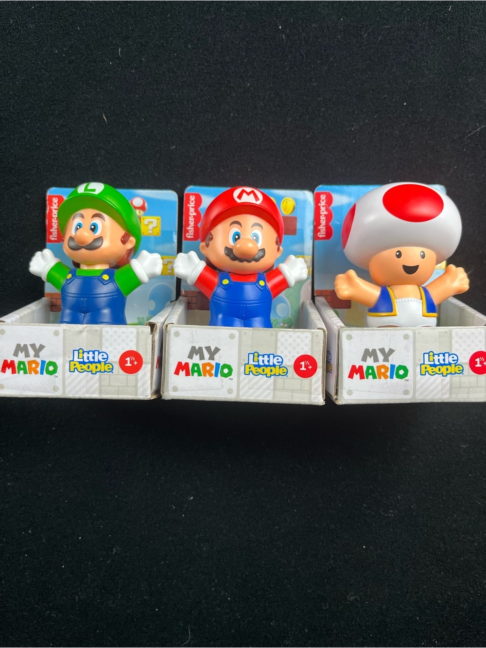 Fisher-Price My Mario & Toad Little People Figures - Red, Blue, White